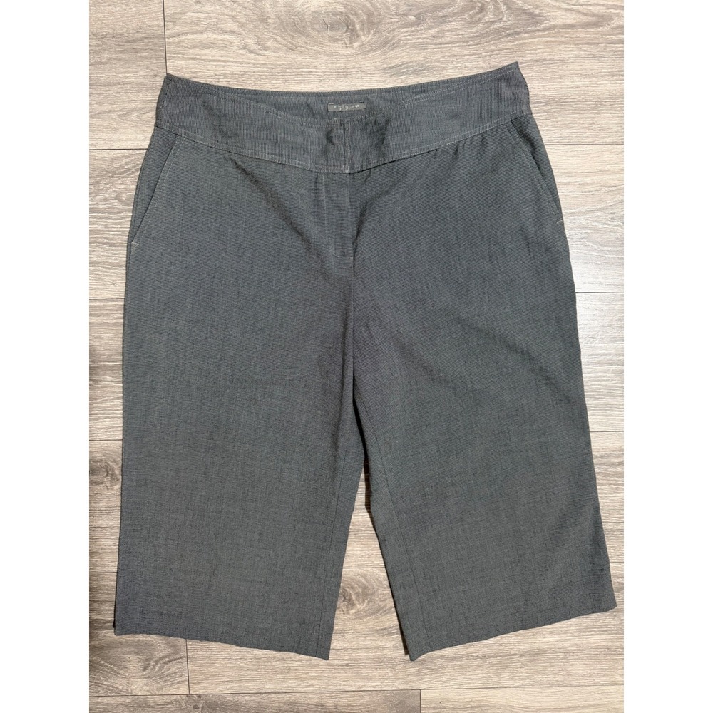 Apt 9 Women Maxwell Gray Stretch Bermuda Shorts 16 Business Casual Knee Length